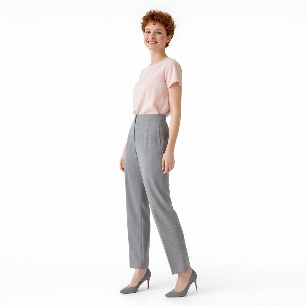 ZARA Gray Slim Fit Medium Tapered Dress Pants 28 Waist